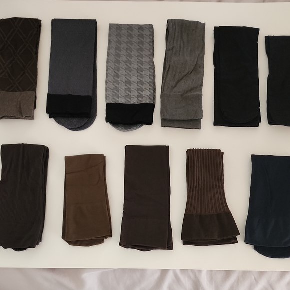 UNBRANDED Women's Trouser Socks  Black, Gray, Brown, Navy - Picture 1 of 7